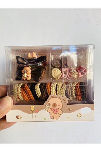 synshop Capybara Capybara Girl Child Baby Hair Clip Set Boxed Rubber Hairpins Hair Clips