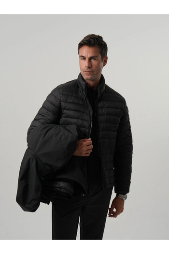 PIQUE 3 in 1 Coat Set Men's Water Repellent Raincoat, Puffer Jacket, Thick Black Coat Antony