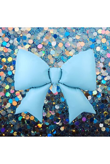 kidspartim Satin Bow Foil Balloon Blue 98X75 cm