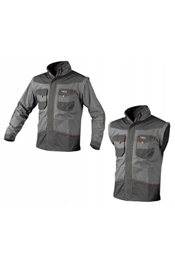 NEO Work jacket, convertible into a vest, 2 in 1, removable sleeves, cotton, size M/50,