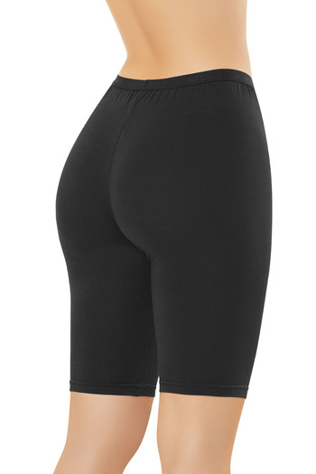 Sereia Women's Modal Over-The-Knee Leggings Plain Style Jacquard Black Single - Black - Sreiakoz-4Z13Z3-Si