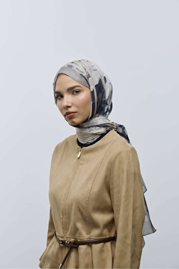 Modakaşmir Abstract Pattern Cotton Shawl