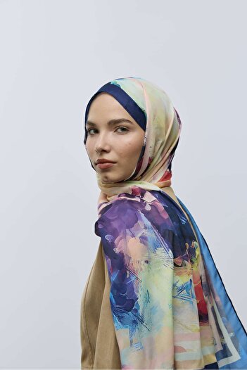 Modakaşmir Abstract Pattern Cotton Shawl