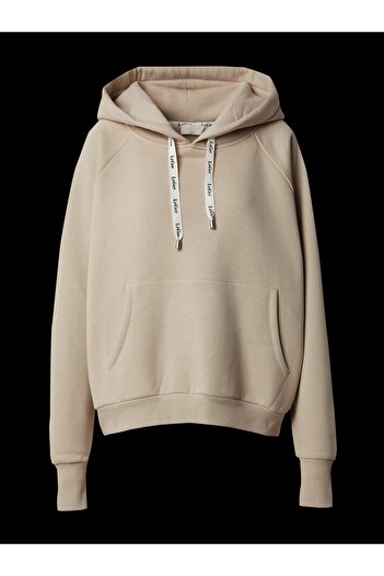 MAMAYAGA Women's Oversize Large Size Comfortable Fit Hooded Kangaroo Pocket Sports Stylish Hoodie Sweatshirt