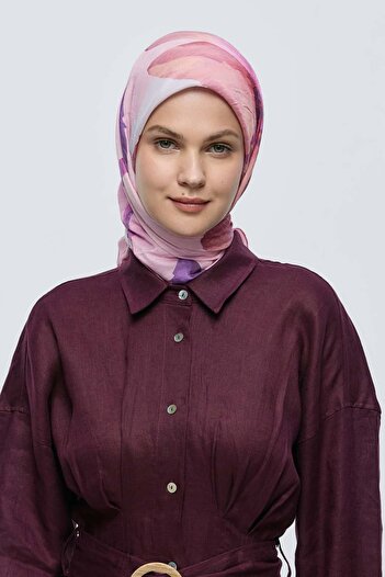 Modakaşmir Lavendi Pattern Bamboo Scarf