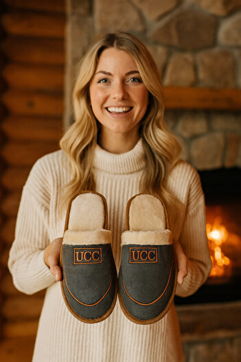 Behtah Kundura Unisex Warm Furry House Slippers with Non-Slip Soles