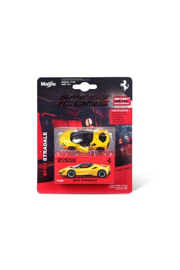 Maisto SPEED ICONS SF90 STRADALE YELLOW METAL CAR 1 TO 64 SCALE