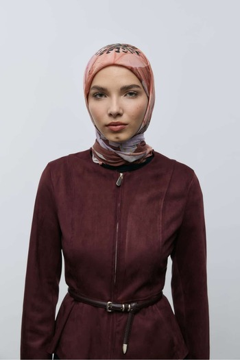 Modakaşmir Roselith Pattern Bamboo Scarf