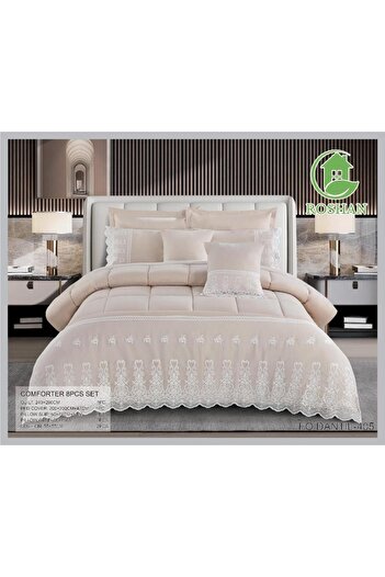 ROSHAN Luxury Double Bedspread Lace 8 Pieces