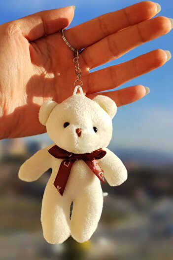 adornazzle Mini Plush Teddy Bear, Bag Ornament Accessory, Cute Baby Teddy Bear Keychain 1 Piece