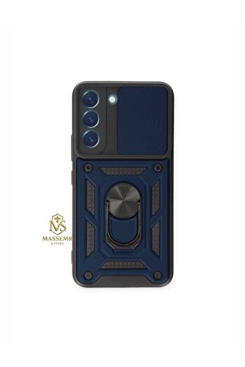 Massemr Samsung Galaxy S23 Fe Ultra Tank Premium Silicone Case with Lens Ring Impact Shock Absorbing Protection with Stand