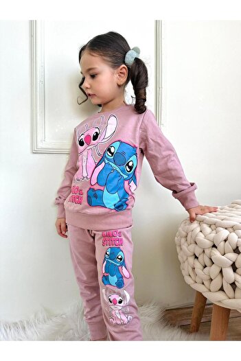 LİLLYPİCCA Girl's Character Patterned Sweatshirt Tracksuit Set