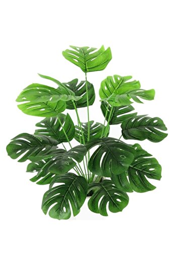 Generic CATTREE Artificial Monstera Deliciosa Plant 21 Inch, Fake Tropical Palm Tree Faux Greenery Leaves P