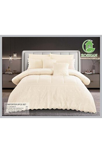 ROSHAN Luxury Double Lace Bedspread, 8 Pieces