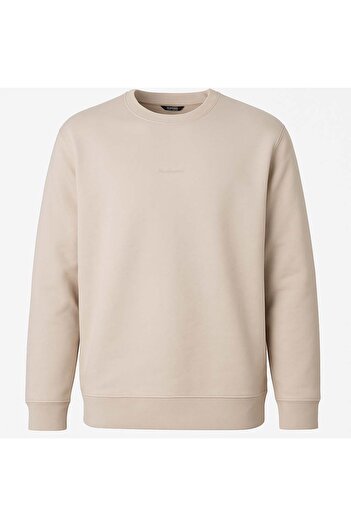 trender O Neck 3 Thread Raised Cream Men's Sweatshirt 5012