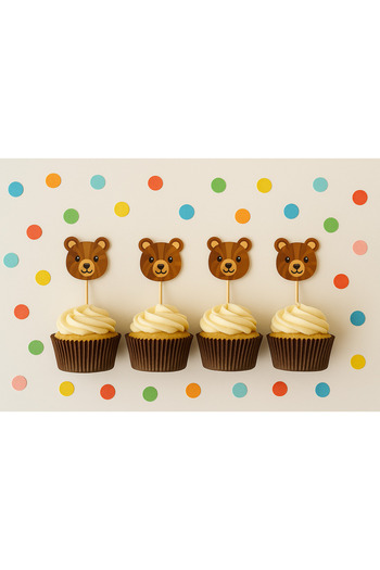 Partifabrik Teddy Bear Bear Themed Toothpicks 8 Pieces