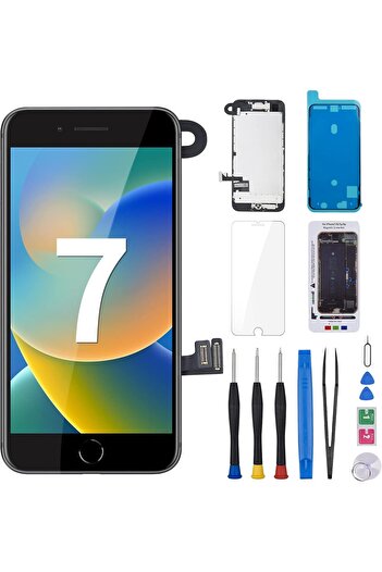 EFAITHFIX LCD Display for Iphone 7, Black - CN