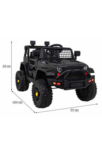 NOVOKIDS NOVOKIDS™ Dark Knight Jeep PRO Battery-Powered Electric Ride-On Car for Kids, Black