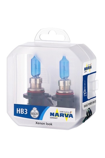 Narva SET OF 2 HEADLIGHT BULBS HB3 65W 12V RANGE POWER WHITE