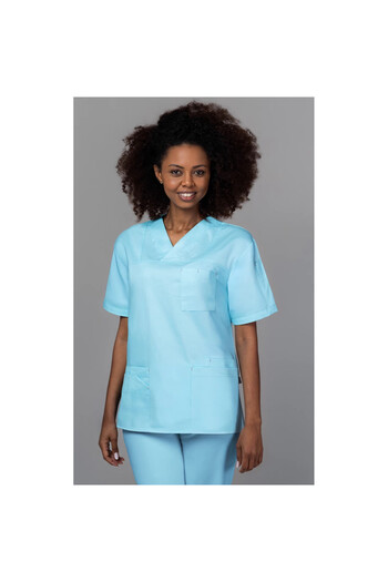 tag Costum medical pentru femei New Cotton Stretch, Aqua
