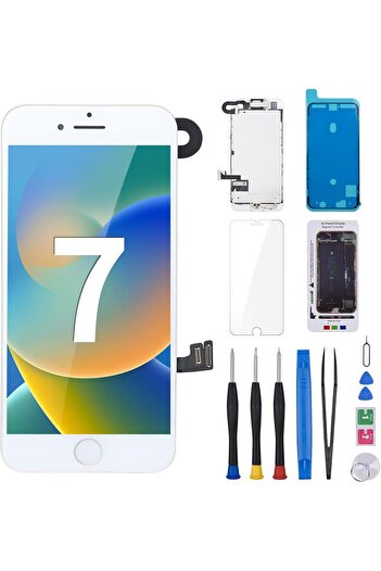 EFAITHFIX LCD Display for Iphone 7, White - CN