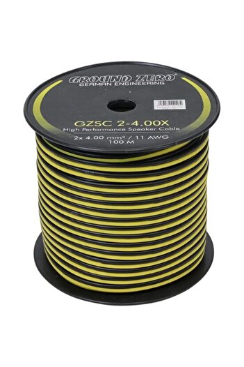 Ground Zero Roll of 100m GZSC 2-4.00X speaker cable, 2x4.0 mm²