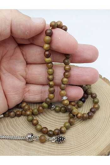 Yasamtohumu Green Sandalwood 99-Bead Rosary 6mm (56912)