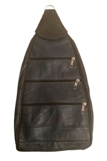 TURCIA Large Navy Blue Leather Backpack