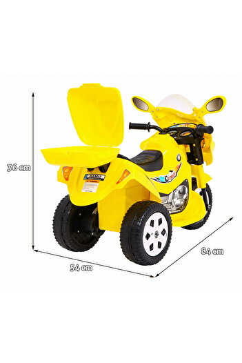 NOVOKIDS NOVOKIDS™ Moto Classico 88 Battery-Powered Electric Motorcycle for Kids, Yellow