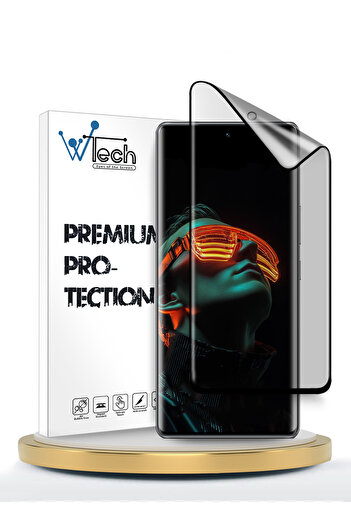 Wtech Tecno Pova Curve 5G 2025 Nano Ceramic Full Glue Full Cover Matte Flexible Clear/Black