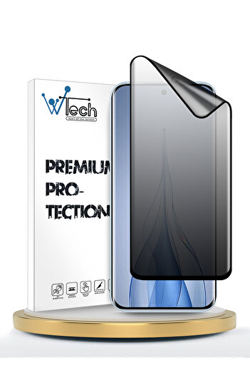Wtech Tecno Pova Slim 5G 2025 Nano Ceramic Privacy Full Glue Full Cover Matte Flexible Clear/Black
