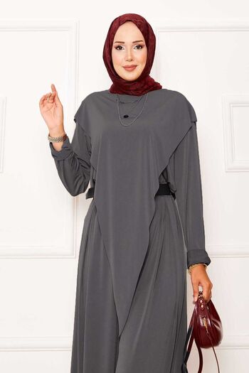 EBRUTESETTÜR Sandy Double Suit with Asymmetrical Detail on the Front