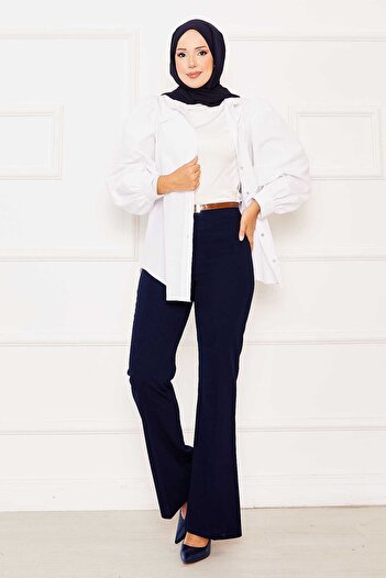 EBRUTESETTÜR Elastic Waist Flared Trousers