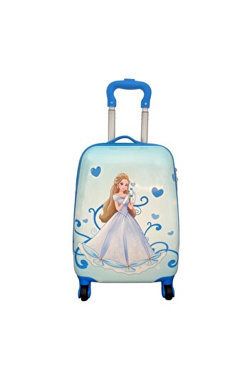 OEM Cabin Trolley for Children Blue Princess, 46 x 30 x 20 CM, TR-00106, Ice Blue Color