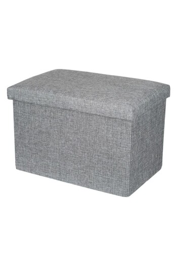 DAsiNU MDF Stool with Storage Space Gray 45x30x30cm