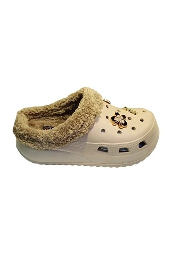 madam gold Women's Stoned and Furry Winter Slippers, Narrow Fit, Please Choose One Size up