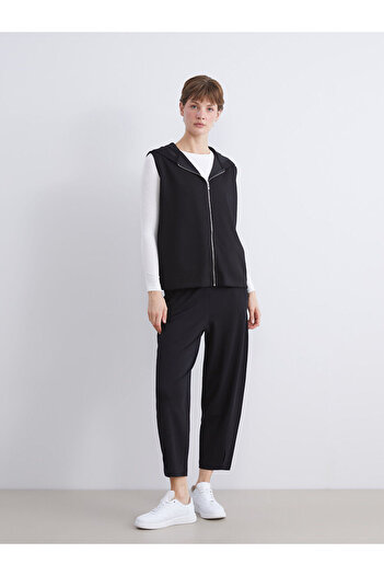 LC Waikiki Black Hooded Women's Vest