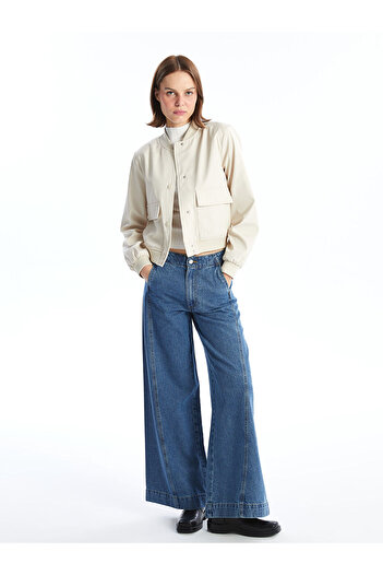 LC Waikiki Straight Long Sleeve Women's College Jacket