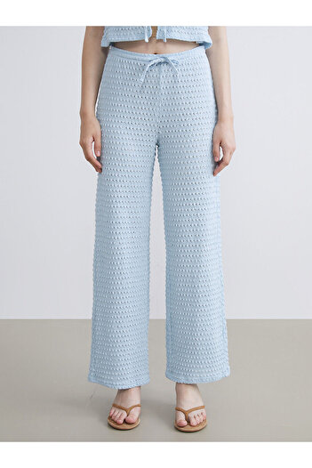 LC Waikiki Leave Your Style with Us |   Women's Openwork Trousers with Elastic Waistband