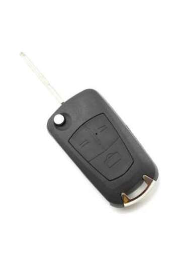 CarGuard Flip Key Case for Opel, 3 Buttons, Left Blade, Black
