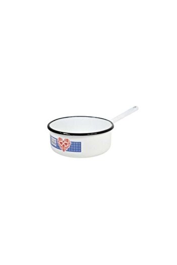 OEM Enameled pot, decorated with handle, semi-deep, 20 cm
