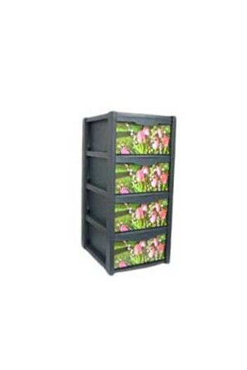 OEM Storage Cabinet, Plastic, 4 Drawers with Tulips