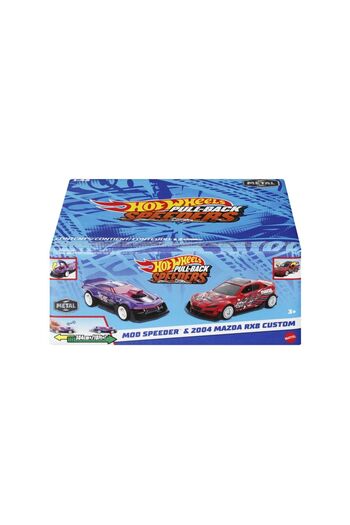 Mercaton HOT WHEELS SET 2 METAL CARS PULL BACK MOD SPEEDER AND 2004 MAZDA RX8 CUSTOM 1:43