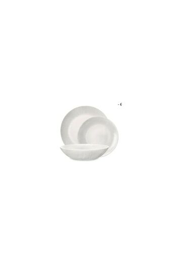 OEM Opal plate set, 18 pieces, Coconut