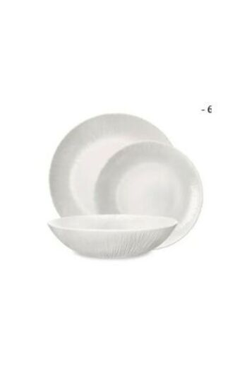 OEM Opal plate set, 18 pieces, Coconut