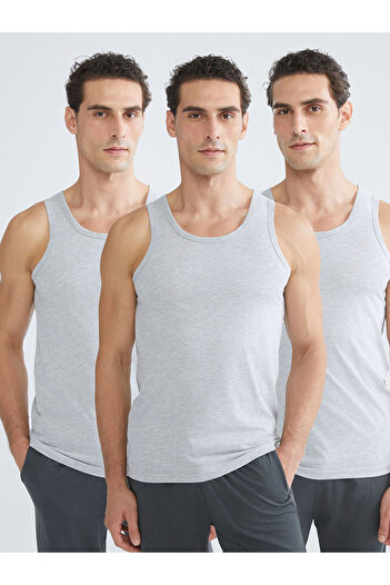 LC Waikiki Vizyon New Season Crew Neck Cotton Men's Undershirt 3-Pack