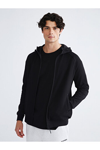 LC Waikiki Peak New Season Hooded Long Sleeve Men's Zippered Sweatshirt