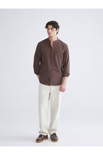 LC Waikiki Peak Yeni Sezon Regular Fit Hakim Yaka Uzun Kollu Poplin Erkek Gömlek