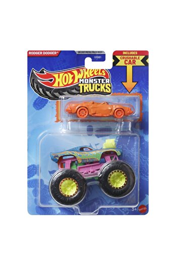 HOT WHEELS MONSTER TRUCK AND RODGER DODGER METAL CAR