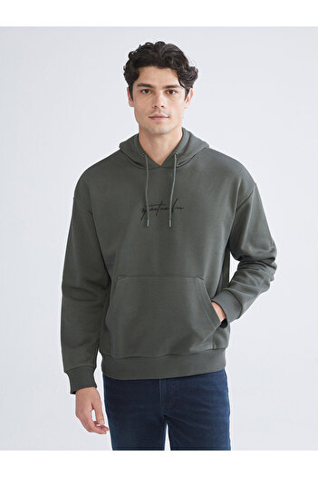 LC Waikiki Printed Hooded Men's Sweatshirt